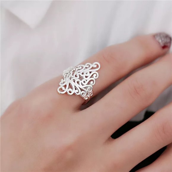 🍒 925SS Gorgeous COCKTAIL 💍 Ring - Picture 2 of 10